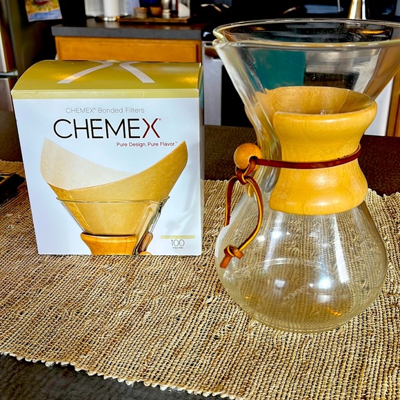 Chemex Kitchen Chemex 6 Cup Pour Over Glass Vessel And Filters